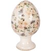 Œuf en céramique sur pied beige-rose Ø 17x28 cm – Clayre & Eef