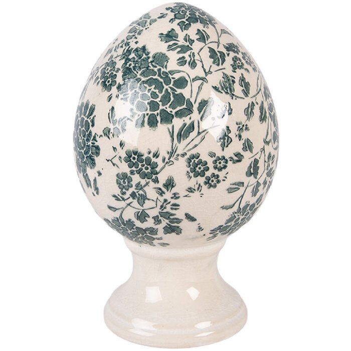 Œuf sur Pied Clayre & Eef Ø12x19 cm Beige Vert