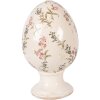 Oeuf sur Pied en Céramique Beige-Rose Ø15x24 cm