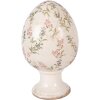Décoration Oeuf sur Pied Clayre & Eef Ø 17x28 cm Beige Rose