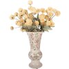 Vase en céramique Clayre & Eef Ø15x32 cm beige-vert