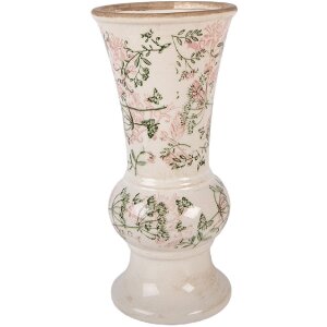 Vase en céramique Clayre & Eef, beige-vert...