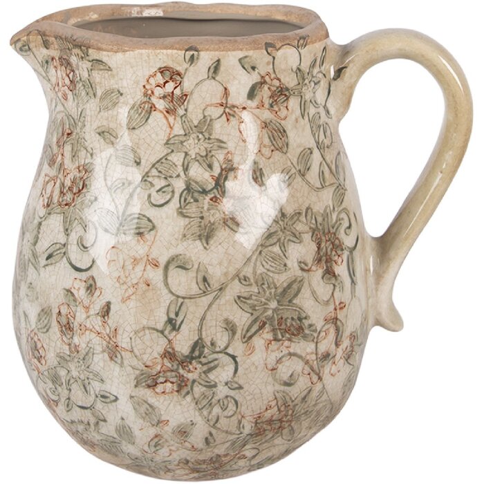 Pot décoratif Clayre & Eef 20x16x20 cm beige vert