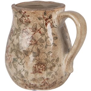 Pot décoratif Clayre & Eef beige-vert 16x13x16 cm