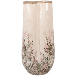 Vase Clayre & Eef Ø16x36 cm Beige-Vert