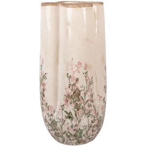 Vase Clayre & Eef Ø16x36 cm Beige-Vert
