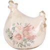 Décoration Poulet Clayre & Eef Beige Rose 12x11x13 cm
