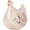 Décoration Poulet Clayre & Eef Beige Rose 12x11x13 cm