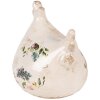 Clayre & Eef Décoration Poulet Beige-Rose 12x11x13 cm