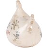 Décoration Poulet Clayre & Eef, beige et rose, 12x11x13 cm