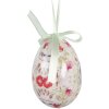 Set de 9 œufs suspendus blanc et rose Ø 5x8 cm