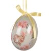Décoration suspendue œuf – Set de 9 pièces, vert & rose, Ø 5x8 cm
