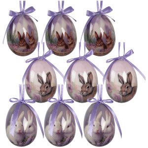 Clayre & Eef - Set de 9 pendentifs œufs...