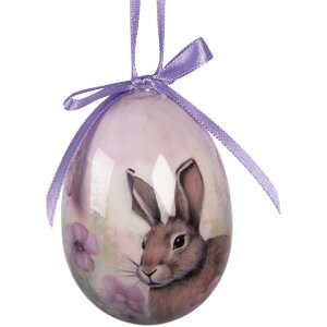 Clayre & Eef - Set de 9 pendentifs œufs colorés Ø 5x8 cm