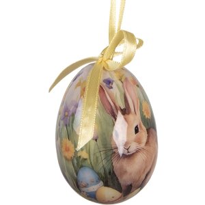 Décoration suspendue œufs colorés (9 pièces) Ø 5x8 cm