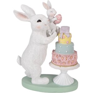 Décoration Lapin Blanc Clayre & Eef 21x10x27 cm