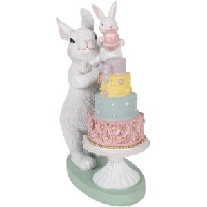 Décoration Lapin Blanc Clayre & Eef 21x10x27 cm