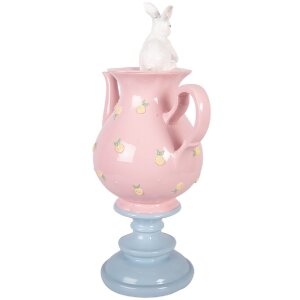 Théière avec Lapin Rose et Blanc – Clayre & Eef