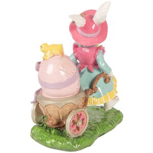 Décoration lapin blanc-vert Clayre & Eef 19x11x23 cm