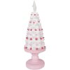 Décoration gâteau Clayre & Eef Ø 14 cm x 39 cm Rose-Blanc