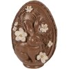Œuf décoratif Clayre & Eef Ø 9x13 cm, marron-blanc, polyrésine