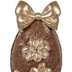 Décoration Oeuf Clayre & Eef 10x9x21 cm Marron-Gold