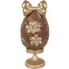 Décoration Oeuf Clayre & Eef 10x9x21 cm Marron-Gold