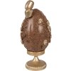 Décoration Oeuf Clayre & Eef 10x9x21 cm Marron-Gold