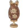 Décoration Oeuf Clayre & Eef 10x9x21 cm Marron-Gold