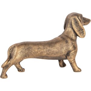 Décoration Chien Clayre & Eef – Bronze Marron 14x4x8 cm