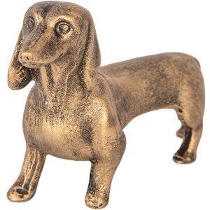Décoration Chien Clayre & Eef – Bronze Marron 14x4x8 cm