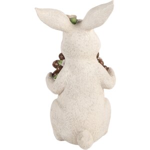 Décoration Lapin Clayre & Eef Blanc-Brun 17x16x30 cm