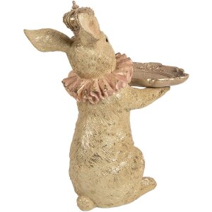Décoration Lapin avec Assiette Clayre & Eef 31x20x33 cm