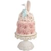 Décoration Gâteau Clayre & Eef Blanc-Rose Ø 17x35 cm