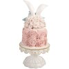 Décoration Gâteau Clayre & Eef Blanc-Rose Ø 17x35 cm