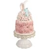 Décoration Gâteau Clayre & Eef Blanc-Rose Ø 17x35 cm
