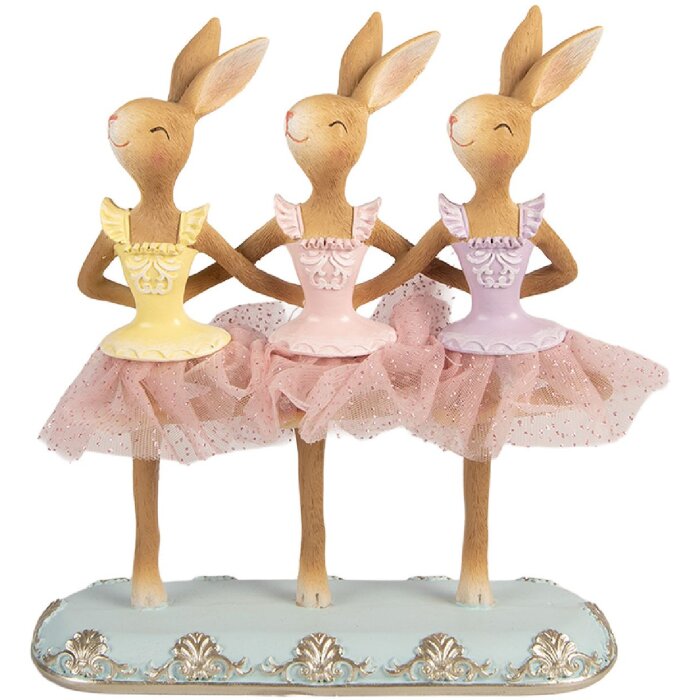 Décoration lapin marron-rose 23x8x25 cm de Clayre & Eef