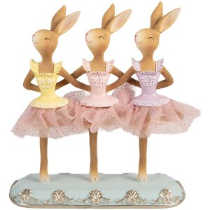 Décoration lapin marron-rose 23x8x25 cm de Clayre...