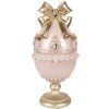 Œuf décoratif Clayre & Eef Ø 15x31 cm rose-or