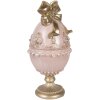 Œuf décoratif Clayre & Eef Ø 15x31 cm rose-or