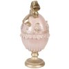 Œuf décoratif Clayre & Eef Ø 15x31 cm rose-or