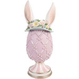 Décoration Oeuf Violet-Blanc Clayre & Eef...