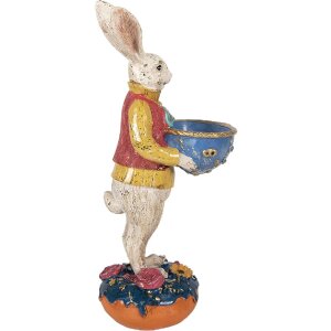 Décoration Lapin avec Coquille Beige Bleu 12x10x28 cm - Clayre & Eef