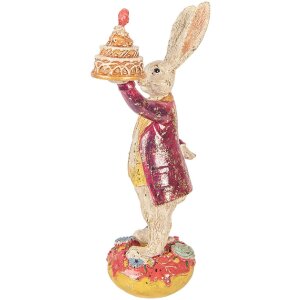 Décoration Lapin avec Gâteau Clayre & Eef 14x10x30 cm