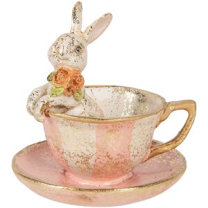 Décoration Lapin dans Tasse Ø12x12 cm,...