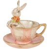 Décoration Lapin dans Tasse Ø12x12 cm, Beige-Rosa – Clayre & Eef