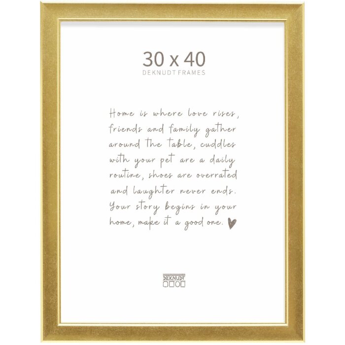 Cadre photo Deknudt S244 or 30x40 cm, moulure becquetée bois