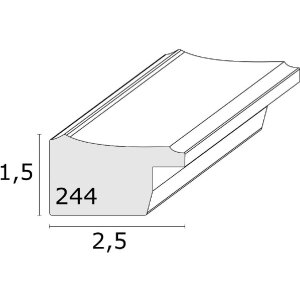 Cadre photo Deknudt S244 argent 13x18 cm, moulure chanfreinée