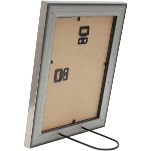 Cadre photo Deknudt S244 noir avec bordure argentée 18x24 cm