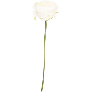 Clayre & Eef Rose Artificielle 9x9x35 cm Blanc-VERT